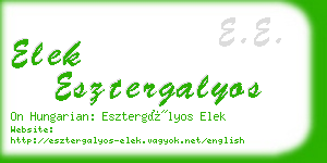 elek esztergalyos business card